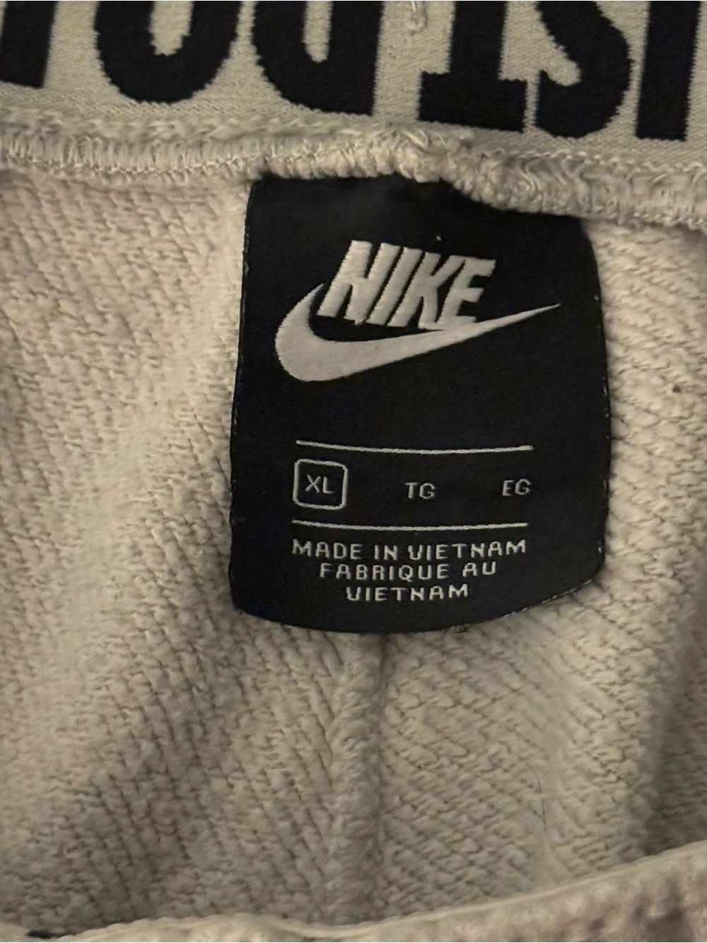 Nike Sportswear Open Hem Gray Sweatpants Fleece Wide Leg Drawstring Size XL